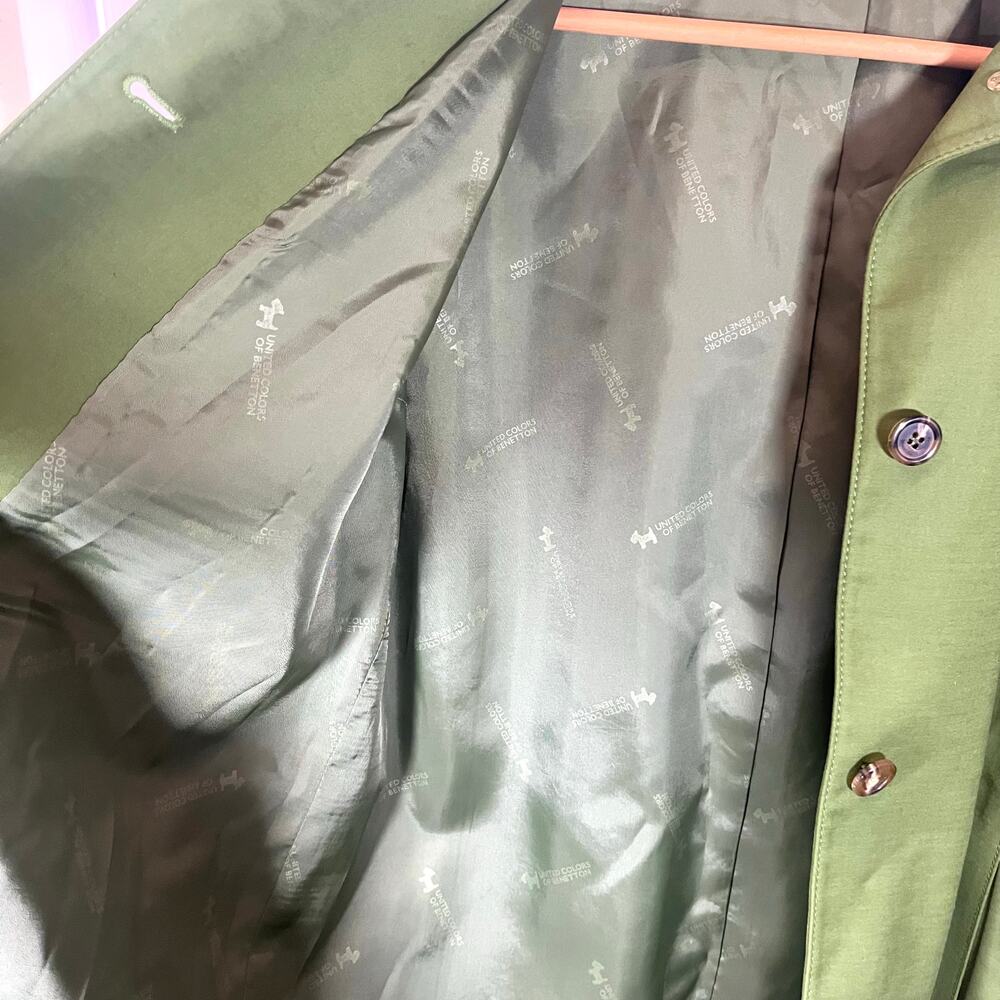 Benetton Green Jacket IT 44 M Quiet Luxury Old Money Preppy Chic Minimalist - Picture 7 of 9